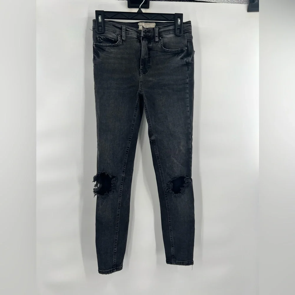 Free People grey ribbed jeans size W27